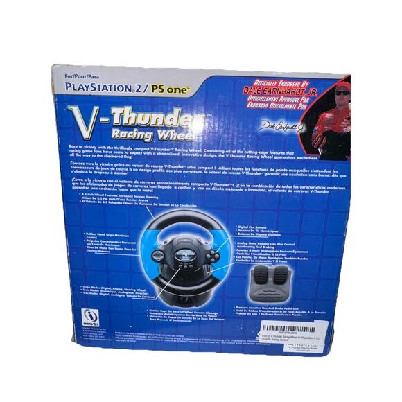 Playstation PS1 PS2 InterAct V-Thunder Racing Wheel w Pedals EUC - Picture 4 of 10